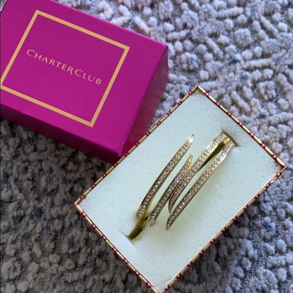 Charter Club golden diamond bracelet - Picture 2 of 4